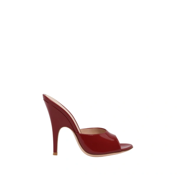 Gianvito Rossi Sofia Mules in Red Glossy Nappa | Mules