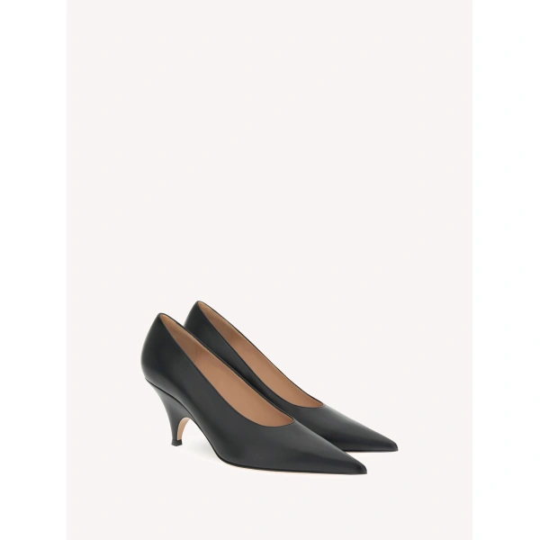 Gianvito Rossi Sofia Pumps in Black Leather, view 2 | Pumps