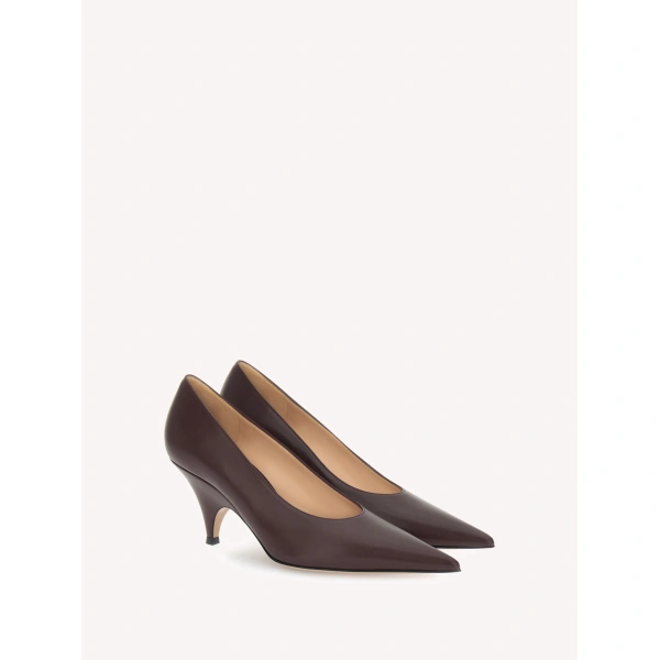 Gianvito Rossi Sofia Pumps in Red Leather, view 2 | Pumps