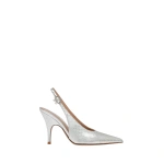 Gianvito Rossi Sofia Slingbacks in Silver Python | Slingbacks