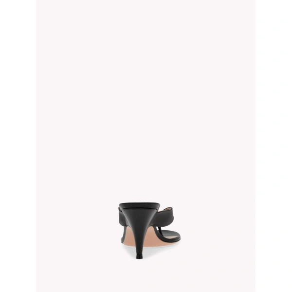 Gianvito Rossi Sofia Thong Sandals in Black Leather, view 4 | Sandals