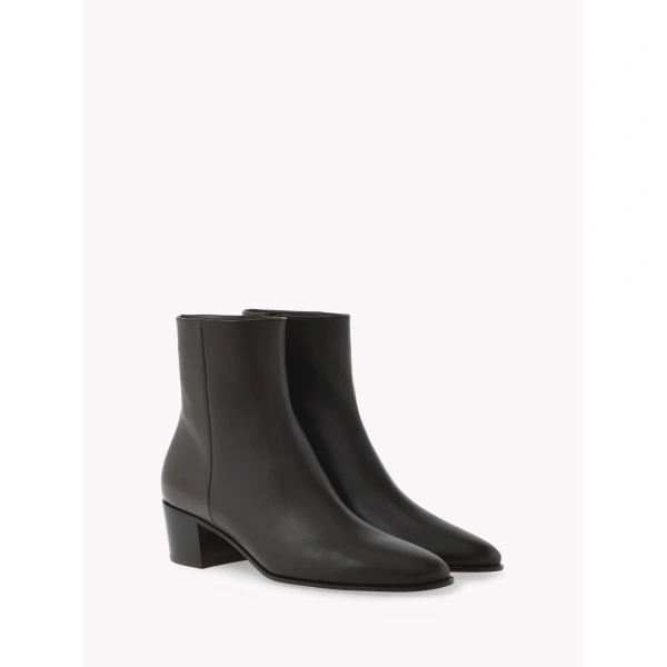Gianvito Rossi Spencer Ankle Boots in Mocha Leather, view 2 | Ankle Boots