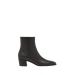 Gianvito Rossi Spencer Ankle Boots in Mocha Leather | Ankle Boots
