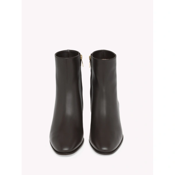 Gianvito Rossi Spencer Ankle Boots in Mocha Leather, view 3 | Ankle Boots