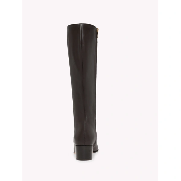 Gianvito Rossi Spencer Knee-High Boots in Mocha Leather, view 4 | Knee-High Boots