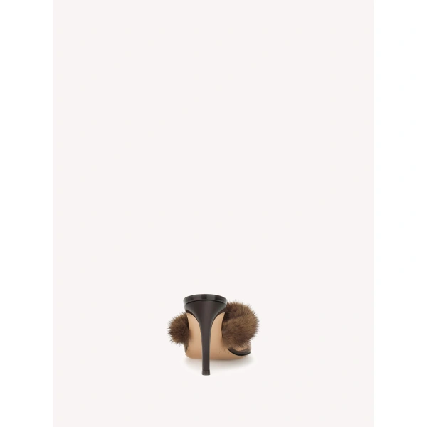Gianvito Rossi Tanya Mules in Brown Nappa, view 4 | Mules