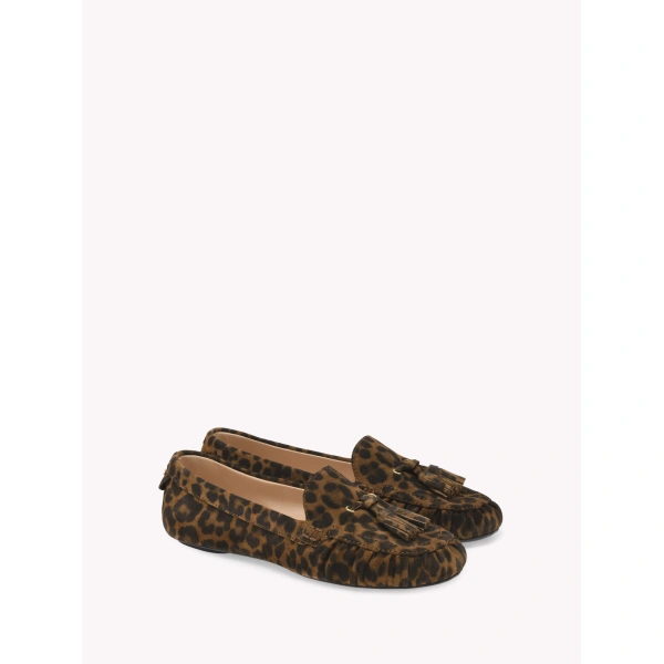 Gianvito Rossi Thèa Flats in Brown Suede, view 2 | Flats