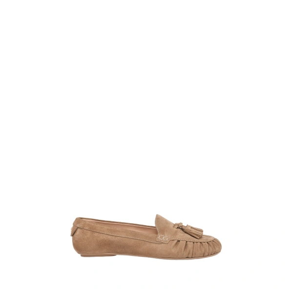 Gianvito Rossi Thèa Flats in Camel Suede | Flats