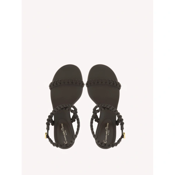 Gianvito Rossi Ubud Sandals in Mocha Nappa, view 3 | Sandals