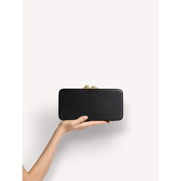 Gianvito Rossi Valì Clutch in Black, view 6 | Clutch Bags