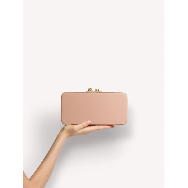 Gianvito Rossi Valì Clutch in Peach, view 6 | Clutch Bags