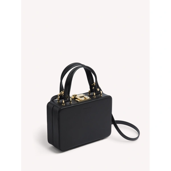 Gianvito Rossi Valì Top Handle Bag in Black, view 3 | Totes & Top-Handle Bags