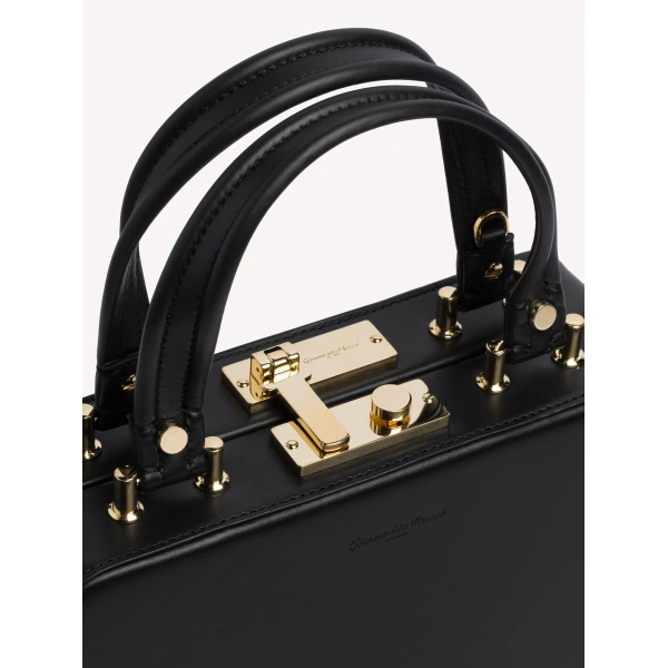 Gianvito Rossi Valì Top Handle Bag in Black, view 4 | Totes & Top-Handle Bags