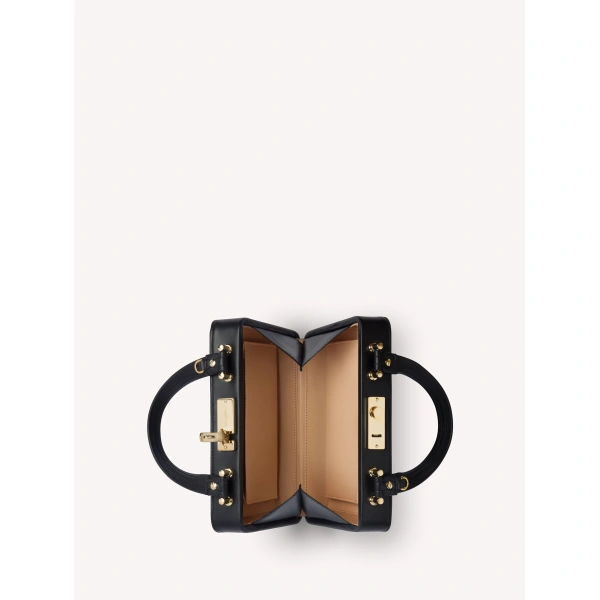 Gianvito Rossi Valì Top Handle Bag in Black, view 5 | Totes & Top-Handle Bags