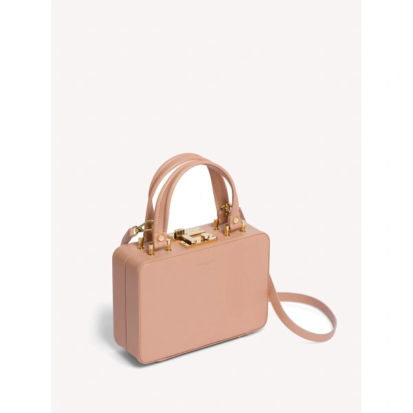 Gianvito Rossi Valì Top Handle Bag in Peach, view 3 | Totes & Top-Handle Bags