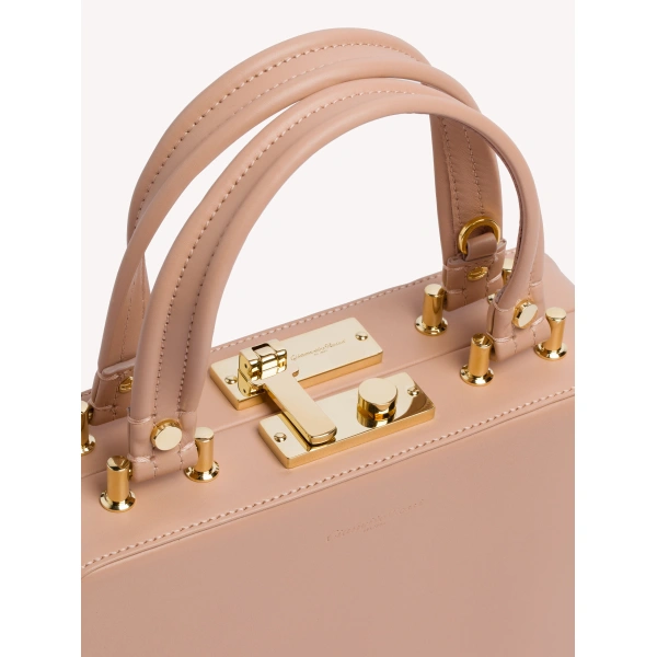 Gianvito Rossi Valì Top Handle Bag in Peach, view 4 | Totes & Top-Handle Bags
