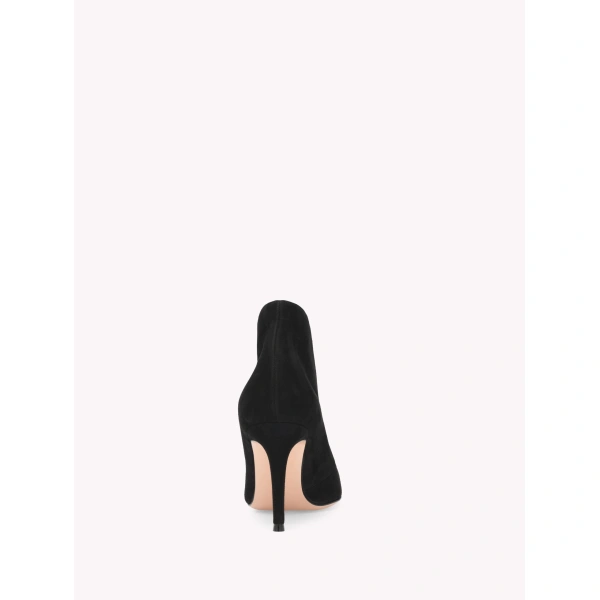 Gianvito Rossi Vania Ankle Boots in Black Suede, view 4 | Ankle Boots