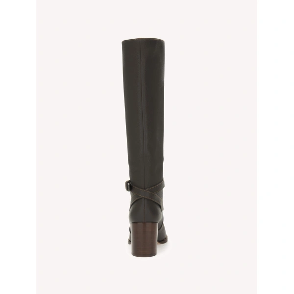 Gianvito Rossi Varenne 70 Knee-High Boots in Mocha Leather, view 4 | Knee-High Boots