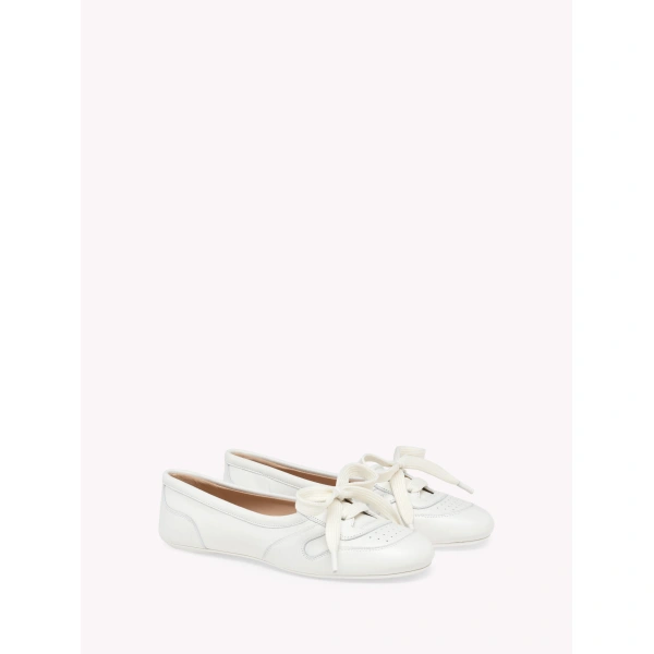Gianvito Rossi Vault Flats in White Nappa, view 2 | Flats