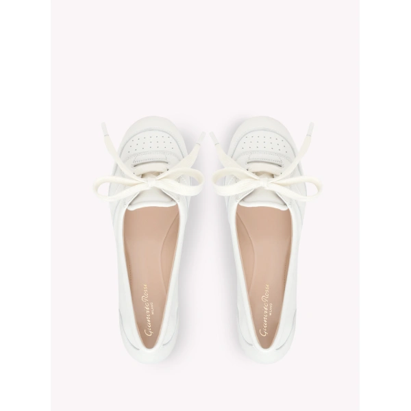 Gianvito Rossi Vault Flats in White Nappa, view 3 | Flats