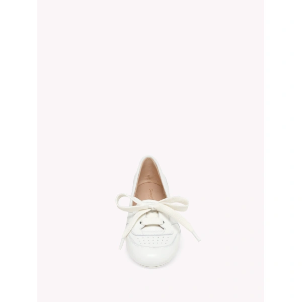 Gianvito Rossi Vault Flats in White Nappa, view 4 | Flats