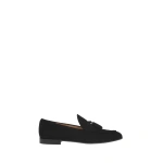 Gianvito Rossi Vittoria Loafers in Black Suede | Loafers