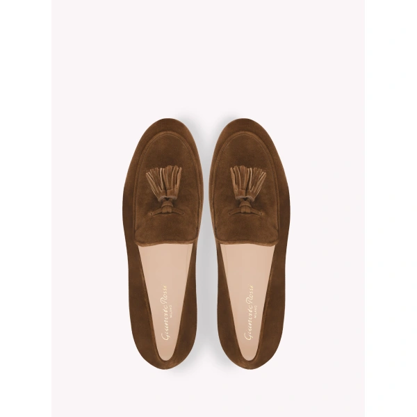 Gianvito Rossi Vittoria Loafers in Texas Suede, view 3 | Loafers