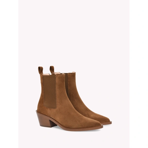Gianvito Rossi Wylie Ankle Boots in Texas Suede, view 2 | Ankle Boots