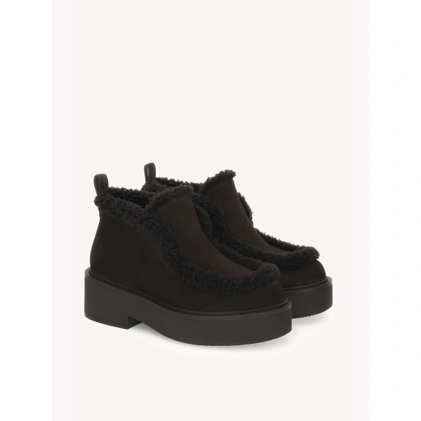 Gianvito Rossi Yari Ankle Boots in Brown Suede, view 2 | Ankle Boots