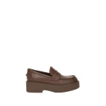 Gianvito Rossi Yuna Loafers in Brown Leather | Loafers