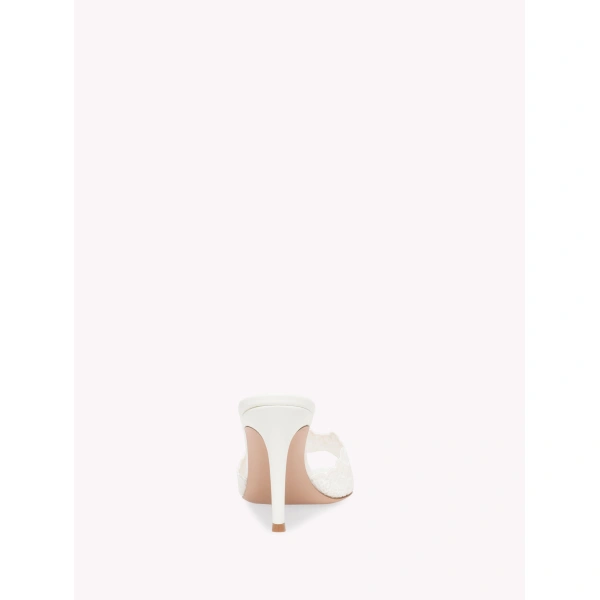 Gianvito Rossi Yvonne Mules in White, view 4 | Mules