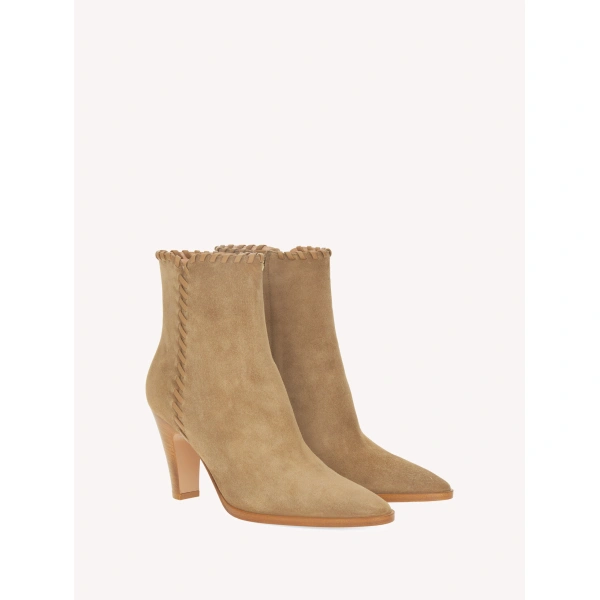 Gianvito Rossi Zaira Ankle Boots in Brown Suede, view 2 | Ankle Boots