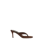 Gianvito Rossi Zaira Thong Sandals in Brown Suede | Sandals