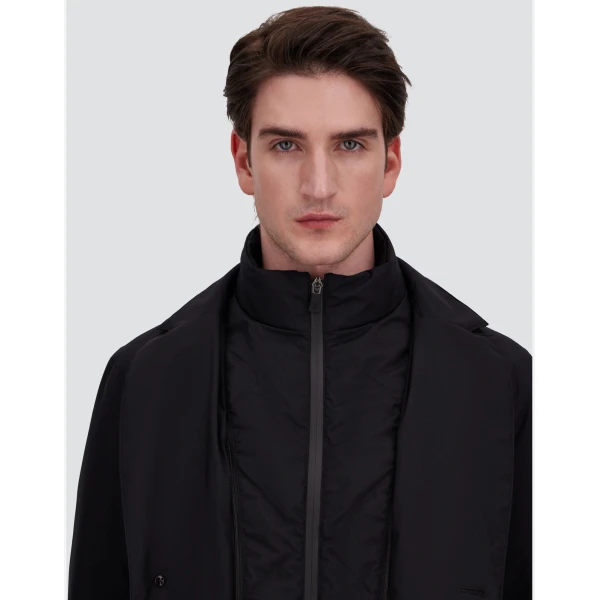 Herno 2-Layer Gore-Tex® Coat in Black | Men's Coats | Coveti