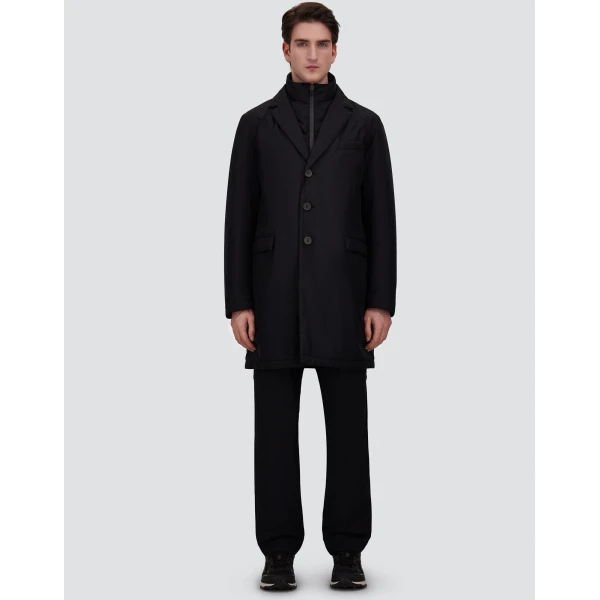 Herno 2-Layer Gore-Tex® Coat in Black | Men's Coats | Coveti