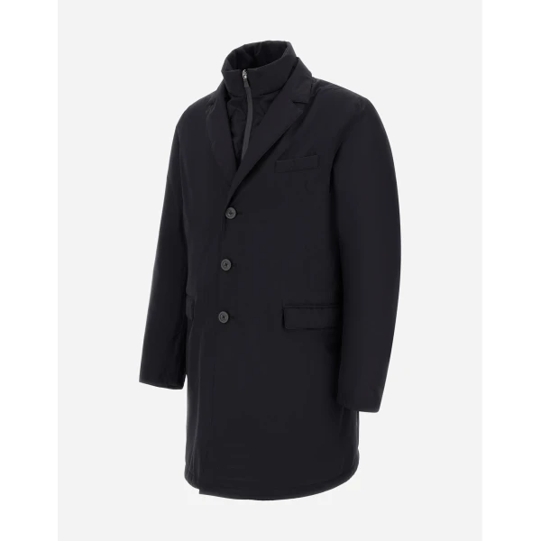 Herno 2-Layer Gore-Tex® Coat in Black | Men's Coats | Coveti