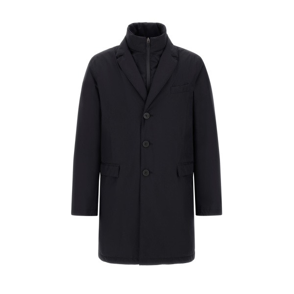 Herno 2-Layer Gore-Tex® Coat in Black | Men's Coats | Coveti
