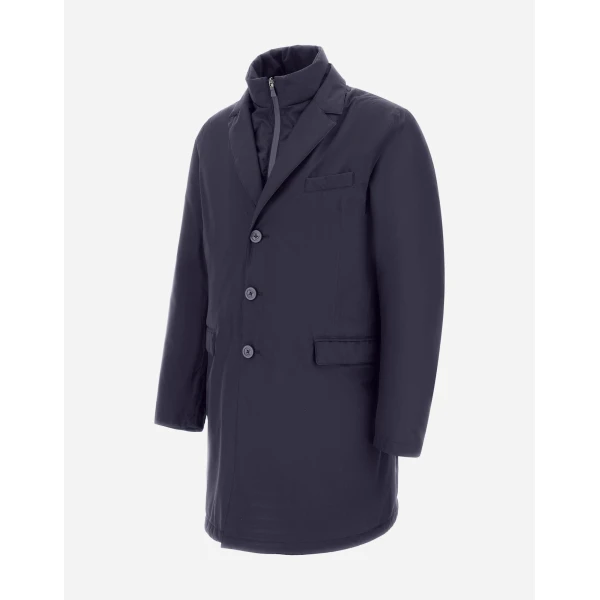 Herno 2-Layer Gore-Tex® Coat in Blue | Men's Coats | Coveti