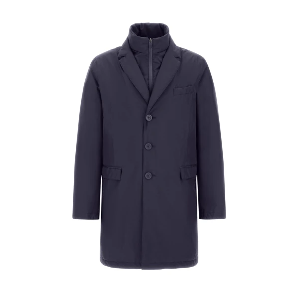 Herno 2-Layer Gore-Tex® Coat in Blue | Men's Coats | Coveti
