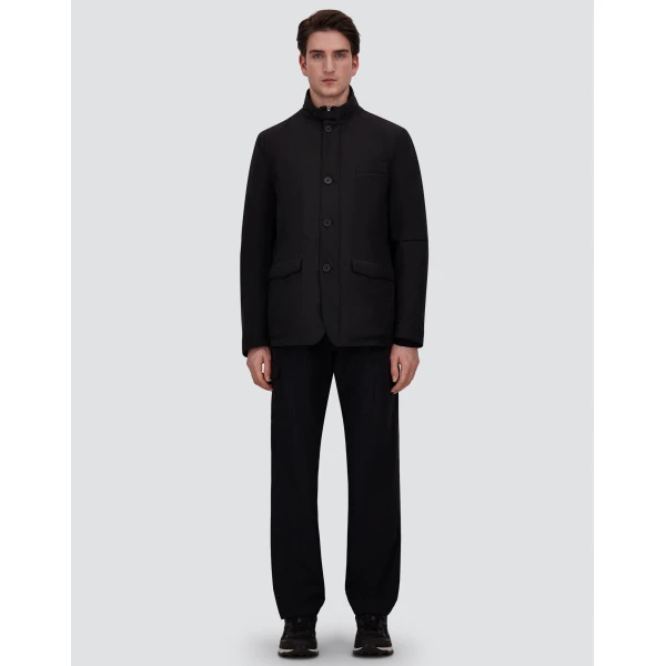 Herno Black Blazer with Bib in 2-Layer Windstopper | Men's Jackets | Coveti