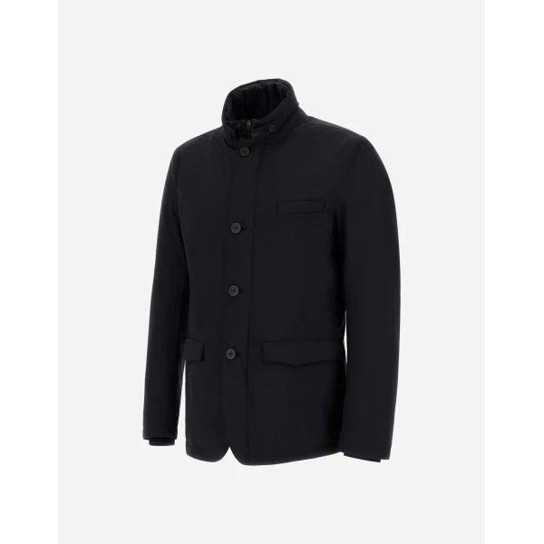 Herno Black Blazer with Bib in 2-Layer Windstopper | Men's Jackets | Coveti