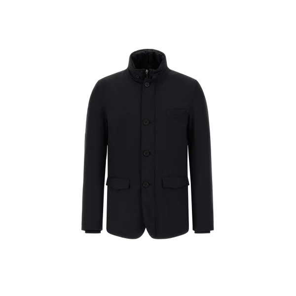Herno Black Blazer with Bib in 2-Layer Windstopper | Men's Jackets | Coveti