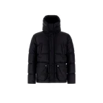 Herno Black Espresso Bomber Jacket in Nylon Chamonix | Men's Jackets | Coveti