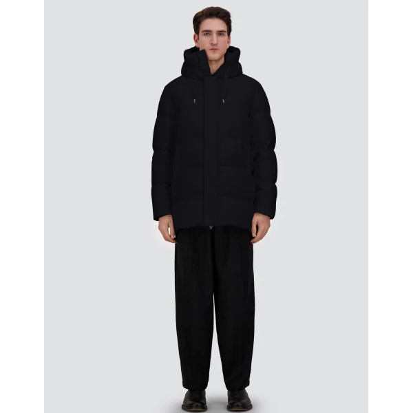 Herno Black Jacket in Cashmere, Silk and Nylon with Iridescent Effect | Men's Jackets | Coveti