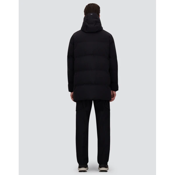 Herno Black Long Jacket in New Impact | Men's Jackets | Coveti