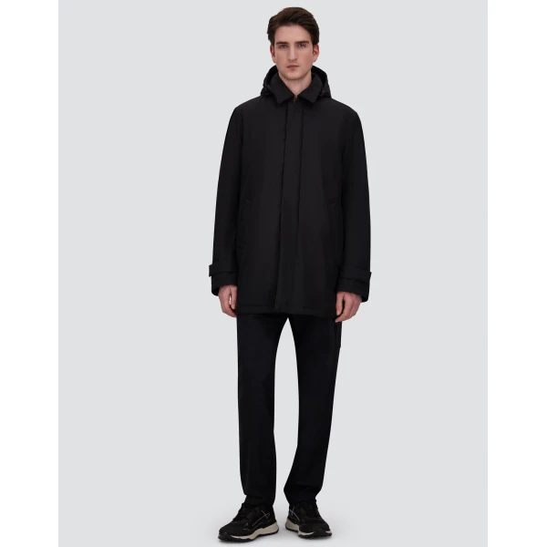 Herno Black Long Parka in 2-Layer Windstopper | Men's Coats | Coveti