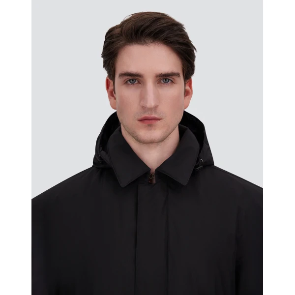 Herno Black Long Parka in 2-Layer Windstopper | Men's Coats | Coveti