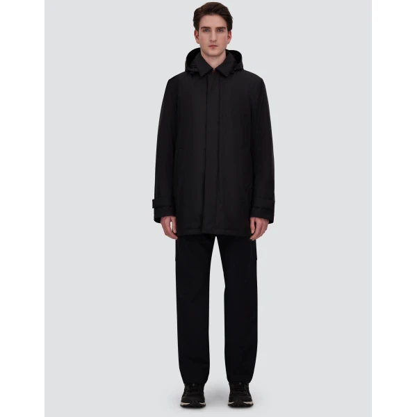 Herno Black Long Parka in 2-Layer Windstopper | Men's Coats | Coveti