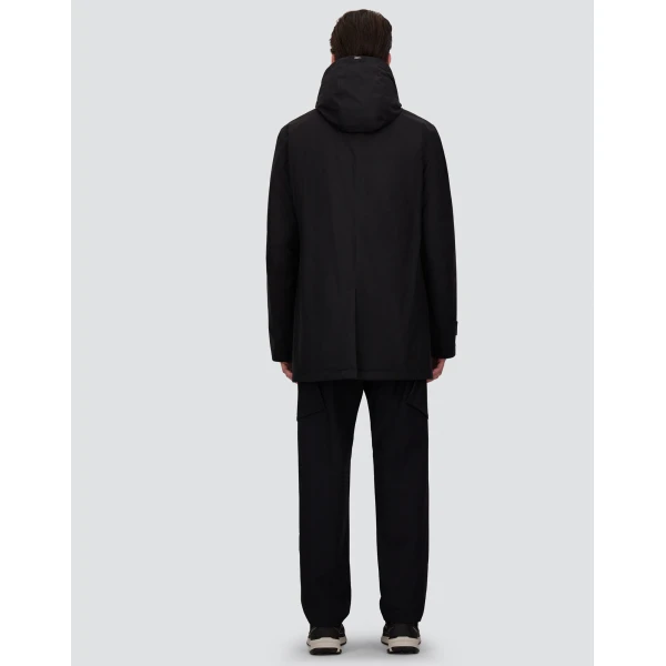 Herno Black Long Parka in 2-Layer Windstopper | Men's Coats | Coveti