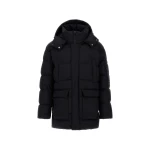 Herno Black Long Quilted Parka in 2-Layer Windstopper | Men's Coats | Coveti
